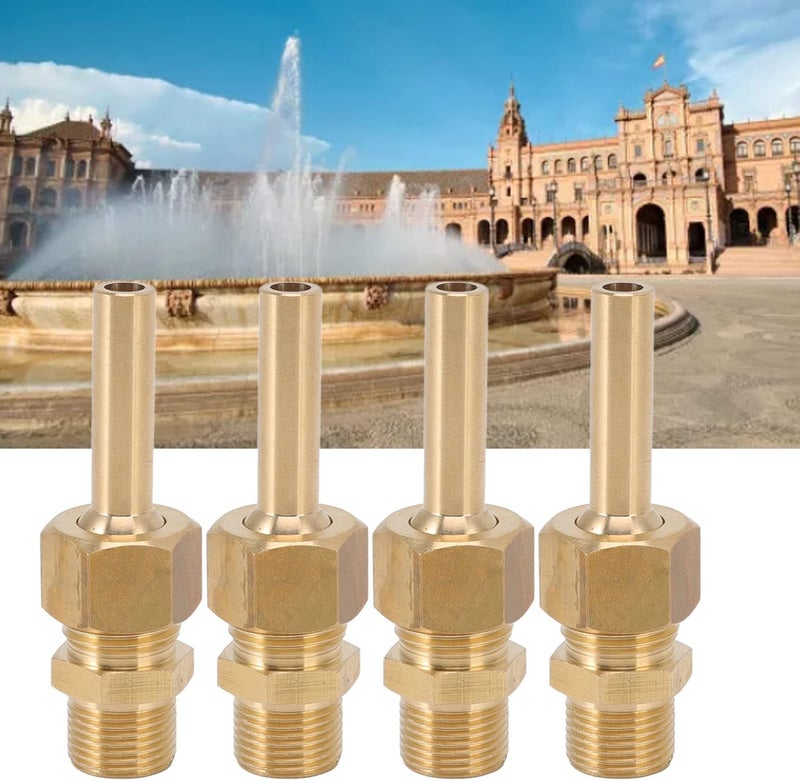 Pyhodi 4 Pcs Direct Jet Copper Water Fountain Nozzle, Male Thread Single Nozzle Pond Fountain Head, Fountain Parts Head Replacement for Water Landscape Effect (G3/8) - Image 3